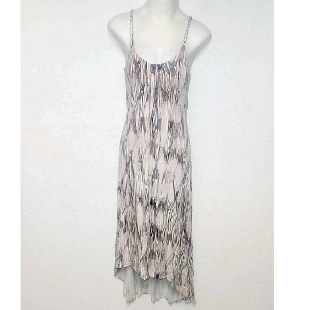 CYNTHIA ROWLEY maxi dress, sleeveless, White-Tan-brown size Small